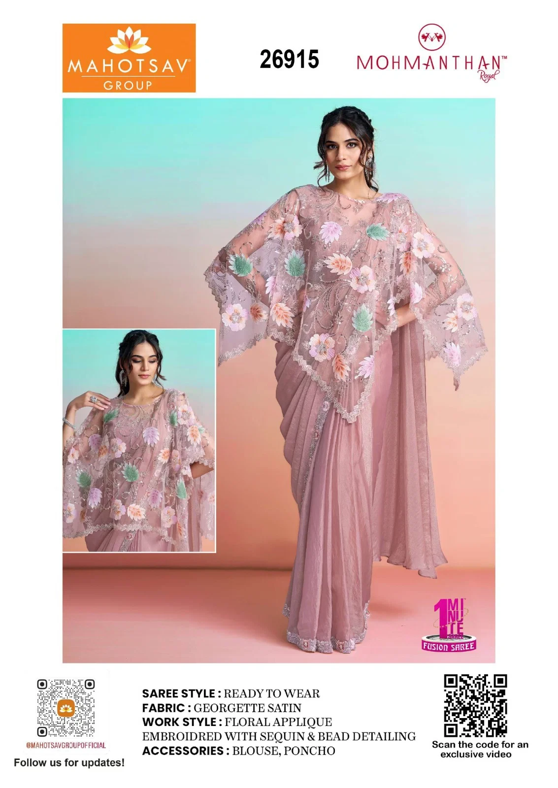 Mahotsav Mohmanthan 26900 It Girl Edit Tissue Silk Designer Saree Collecetion - Image 3