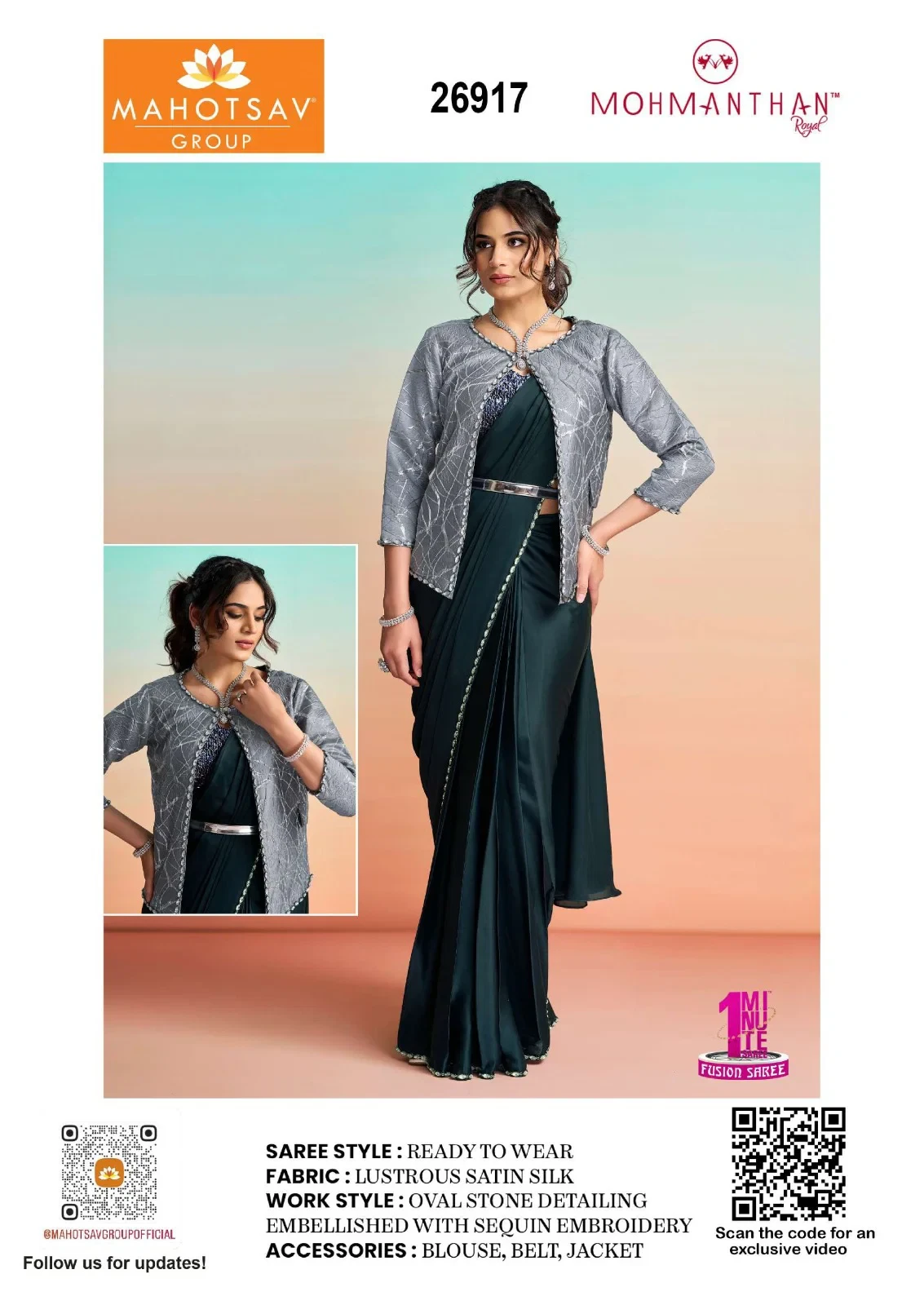 Mahotsav Mohmanthan 26900 It Girl Edit Tissue Silk Designer Saree Collecetion - Image 5