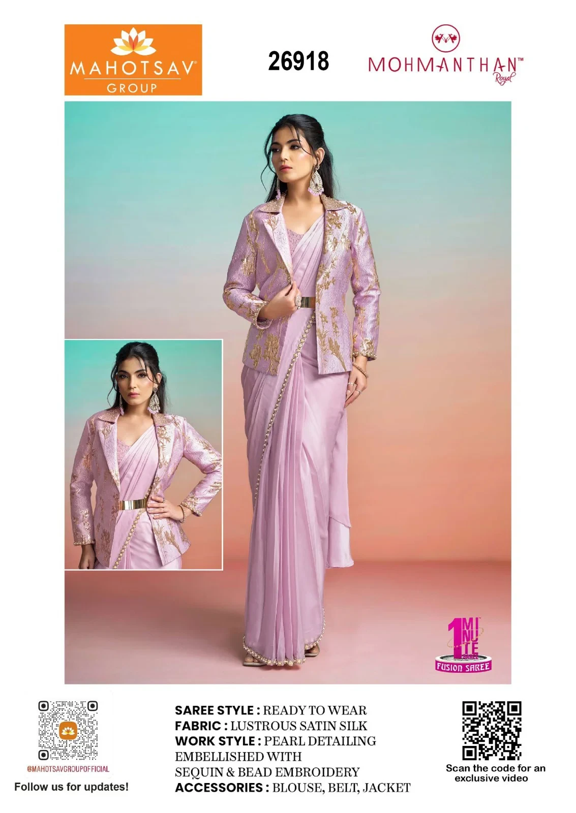 Mahotsav Mohmanthan 26900 It Girl Edit Tissue Silk Designer Saree Collecetion - Image 6