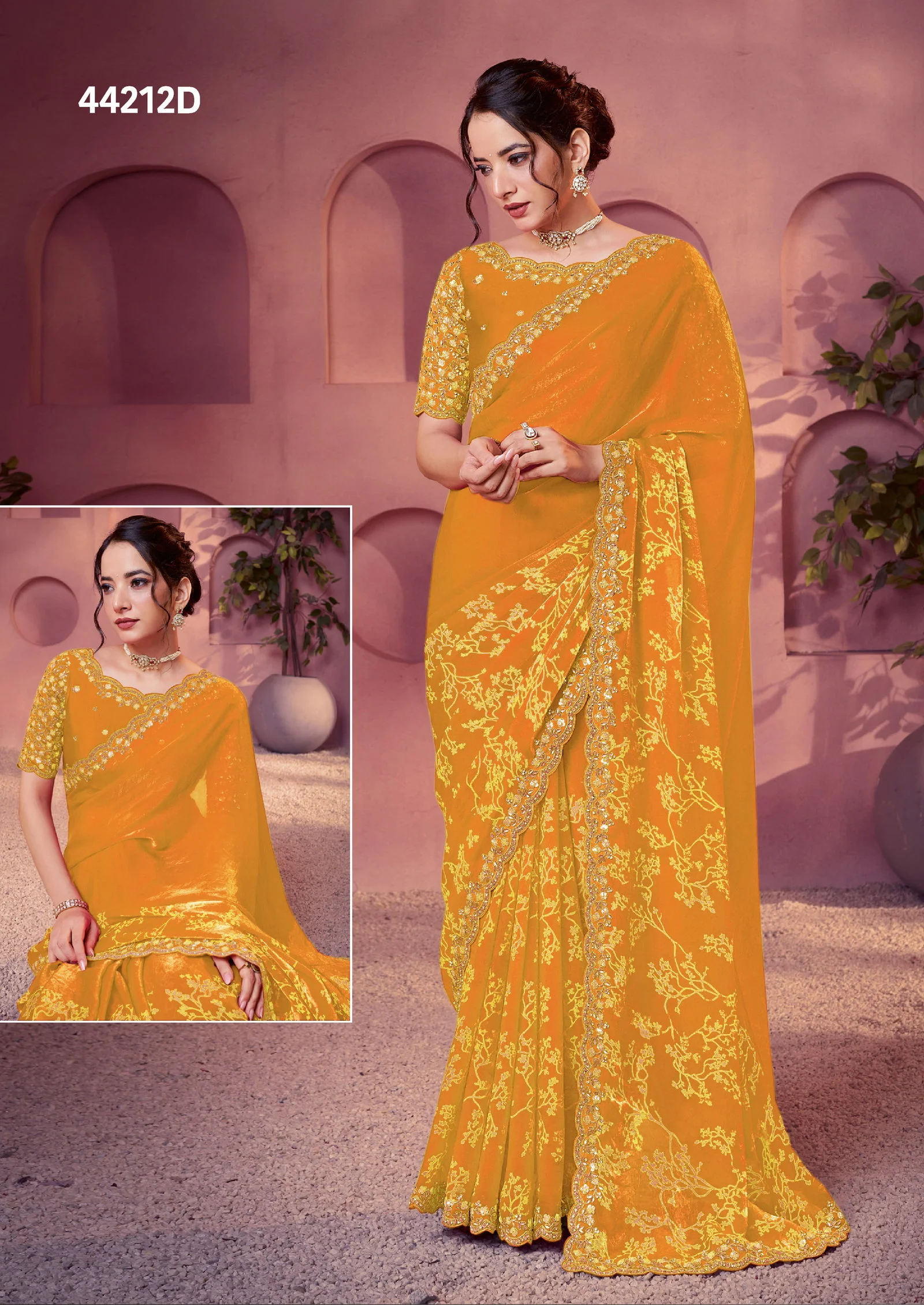 Mahotsav Norita 44200 Lehr Satin Silk Designer Saree Collection - Image 10