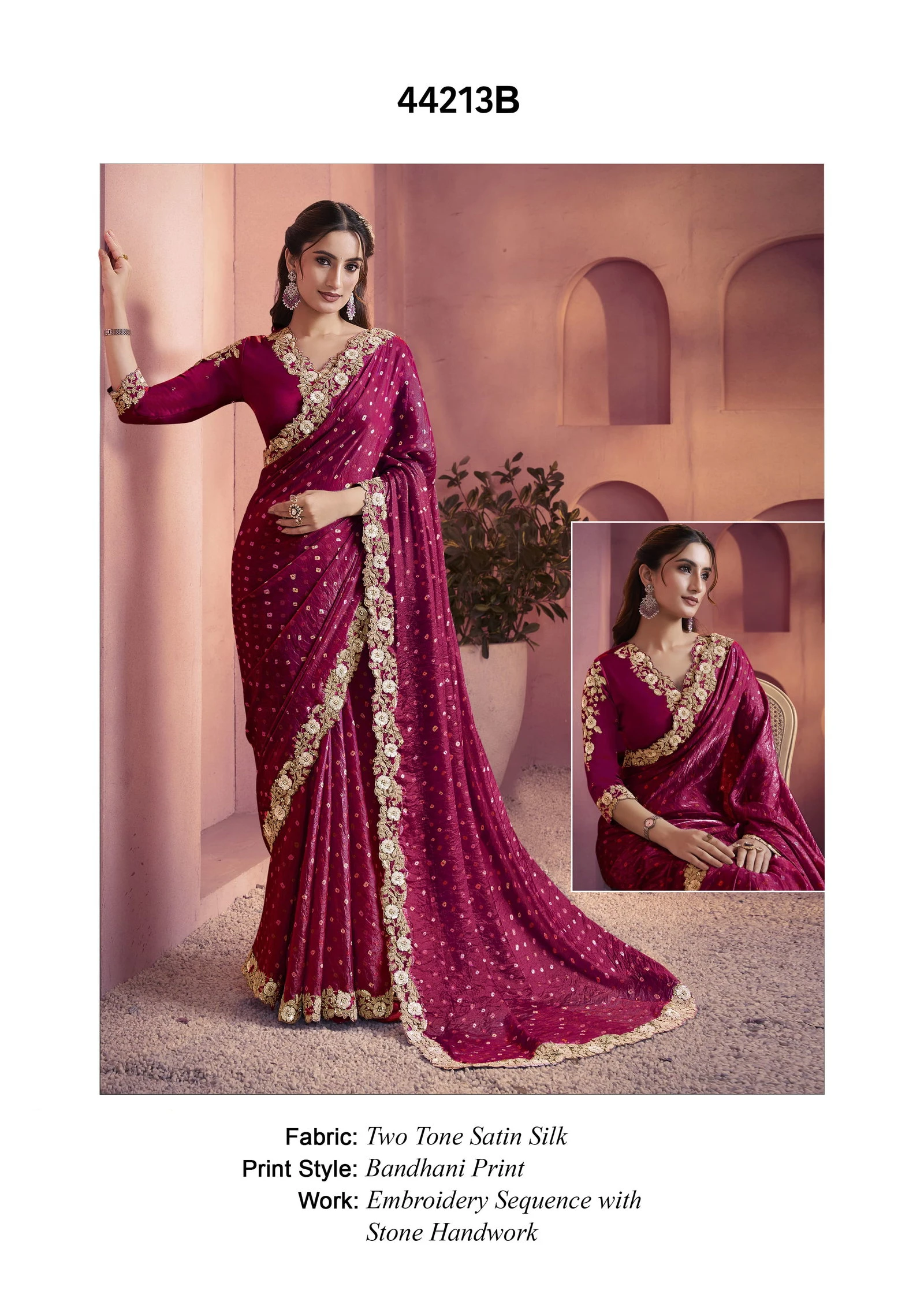 Mahotsav Norita 44200 Lehr Satin Silk Designer Saree Collection - Image 12