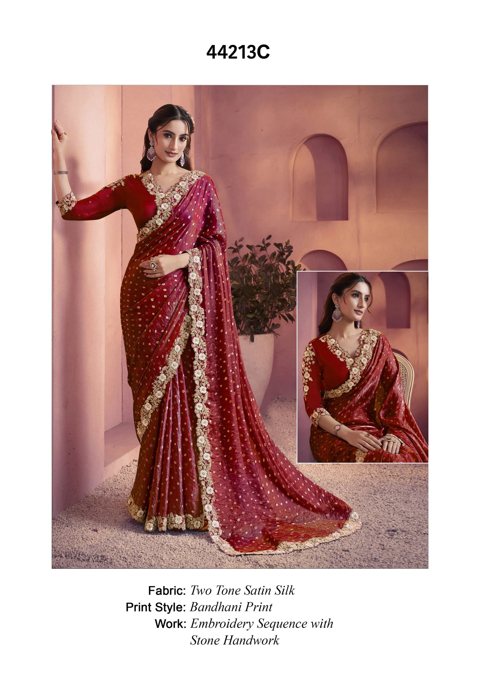 Mahotsav Norita 44200 Lehr Satin Silk Designer Saree Collection - Image 14