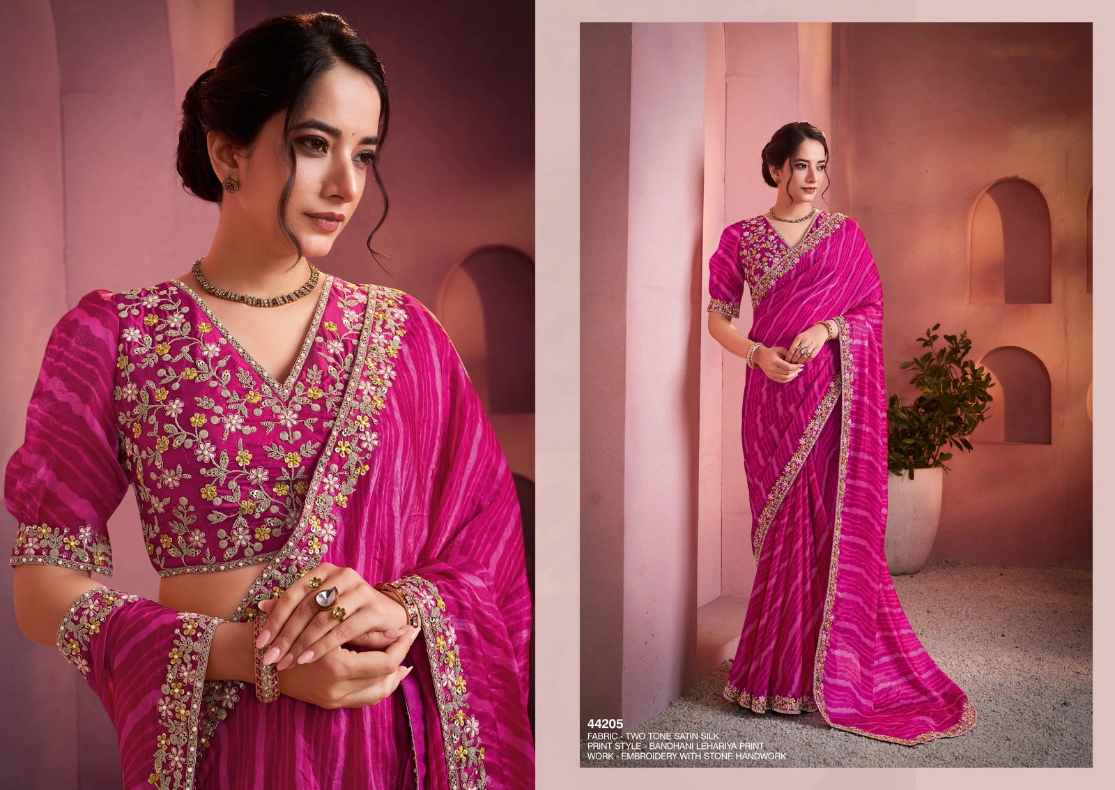 Mahotsav Norita 44200 Lehr Satin Silk Designer Saree Collection - Image 2