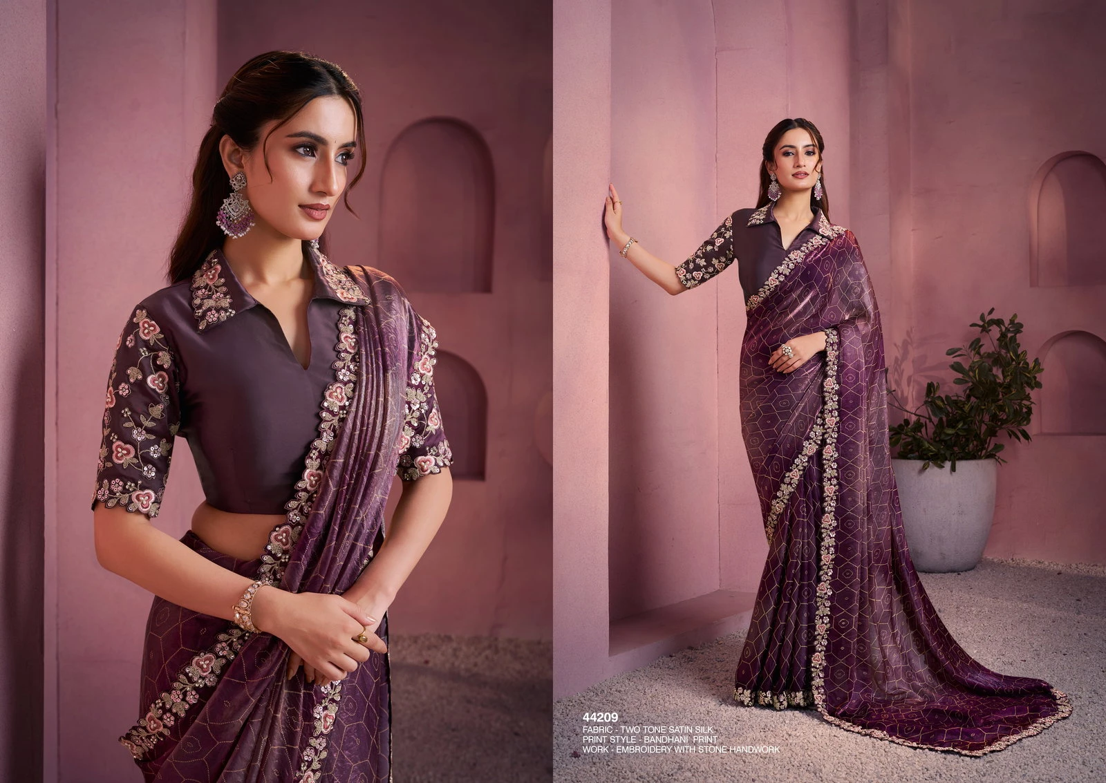 Mahotsav Norita 44200 Lehr Satin Silk Designer Saree Collection - Image 3