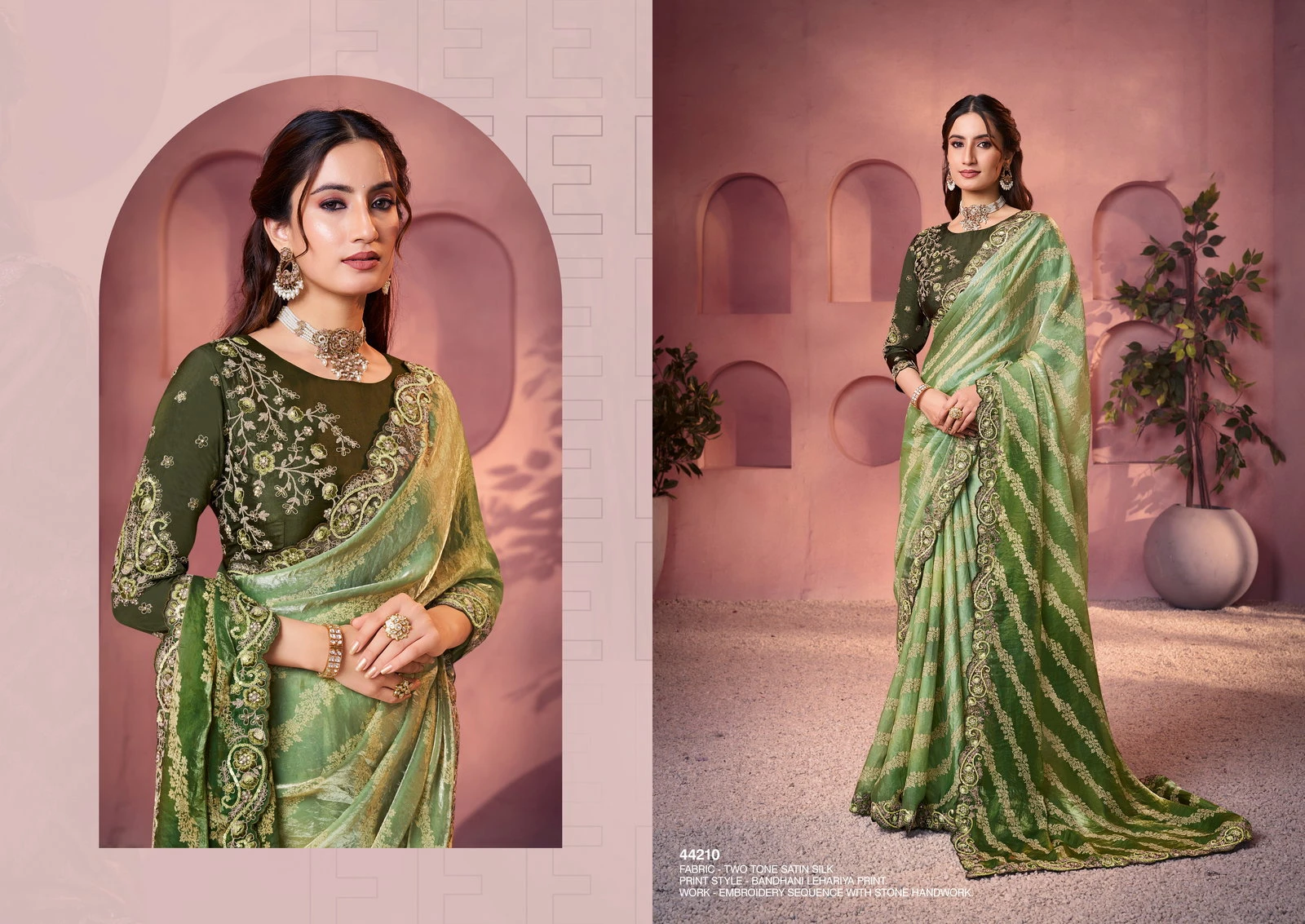 Mahotsav Norita 44200 Lehr Satin Silk Designer Saree Collection - Image 4