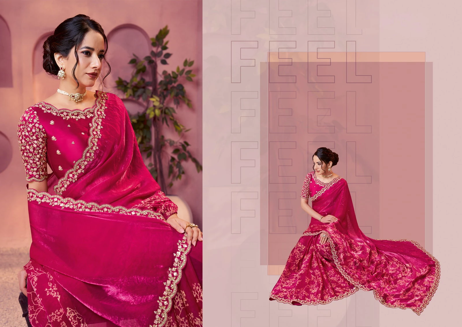 Mahotsav Norita 44200 Lehr Satin Silk Designer Saree Collection - Image 6