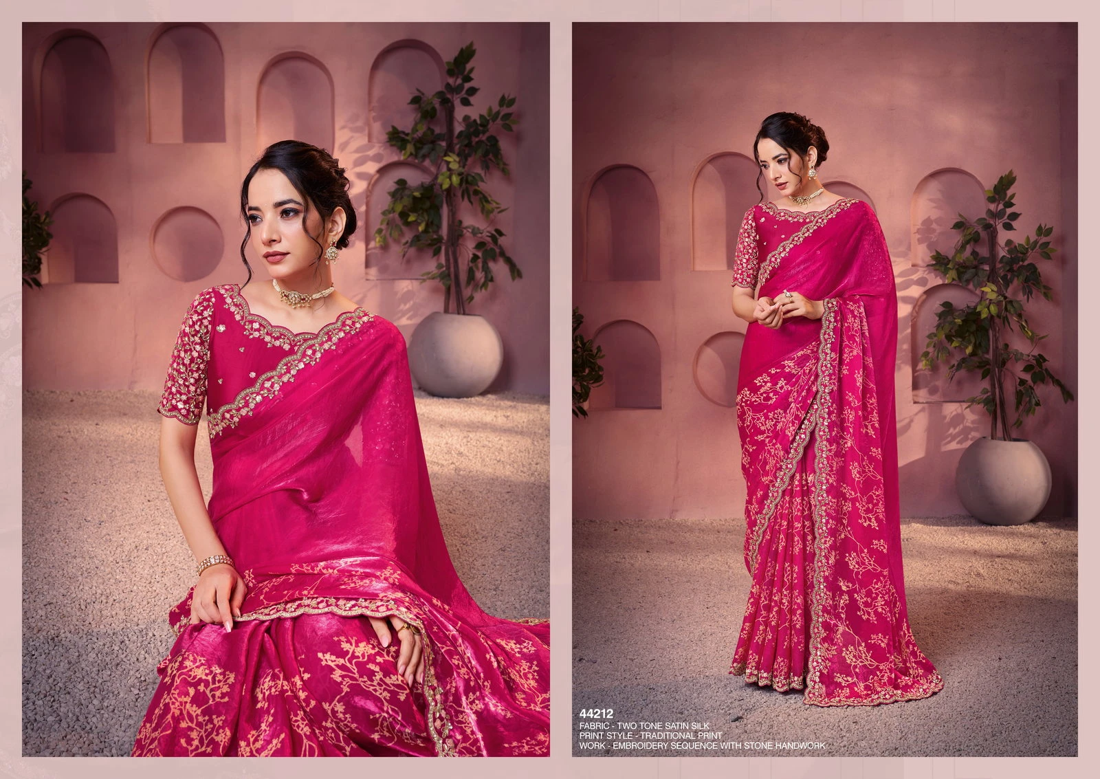Mahotsav Norita 44200 Lehr Satin Silk Designer Saree Collection - Image 7