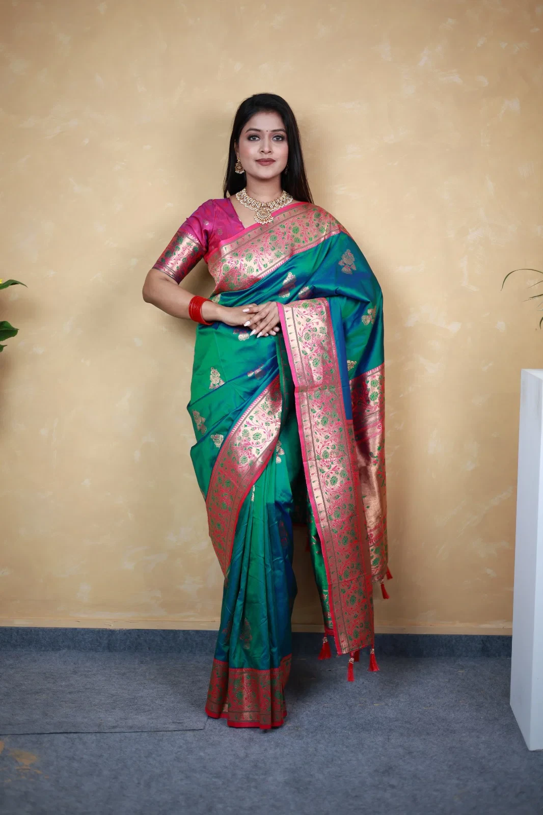 Mb 28 Soft Paithani Silk Zari Weaving Saree Collection