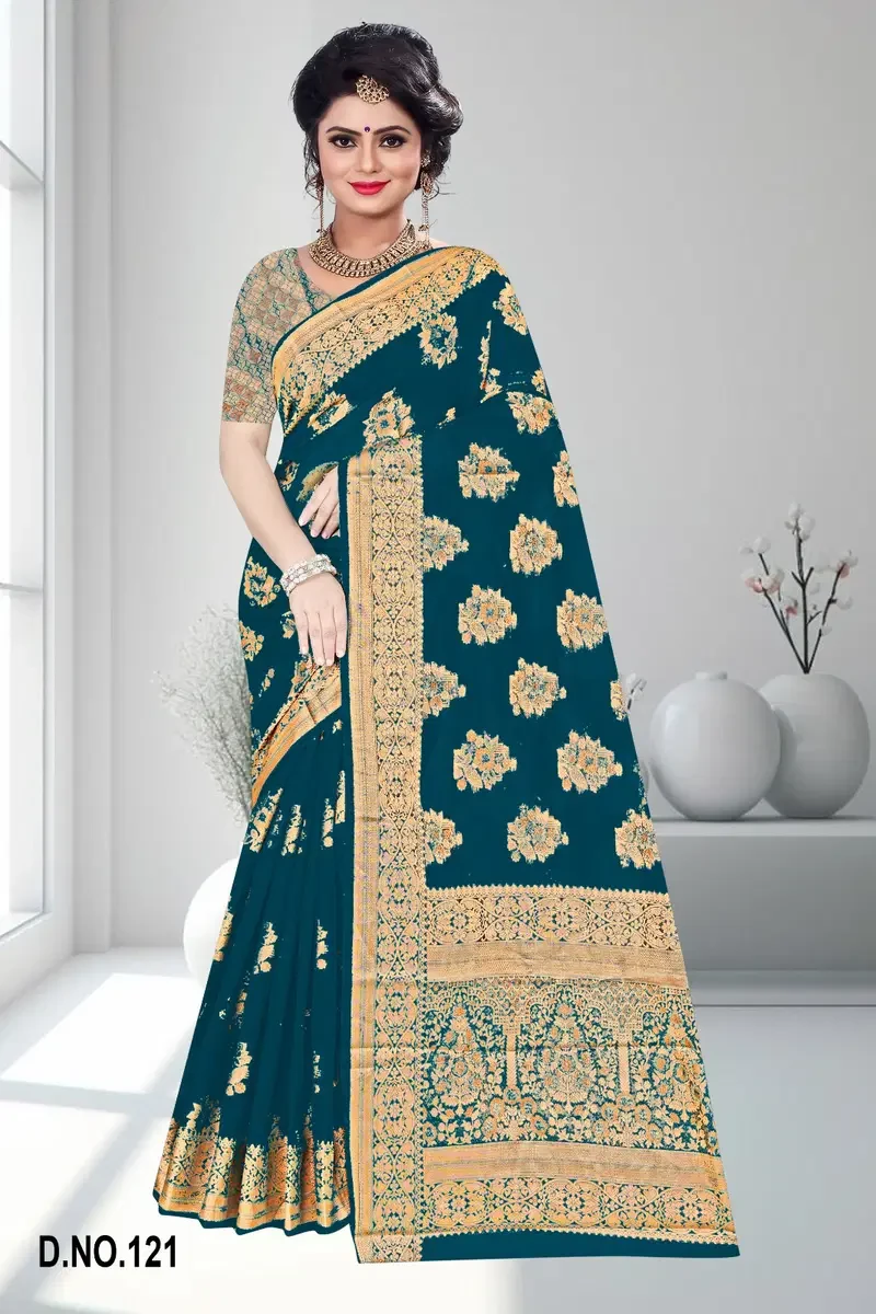 Muskan Organja Vol 5 Soft Organza Zari Worked Saree Collection