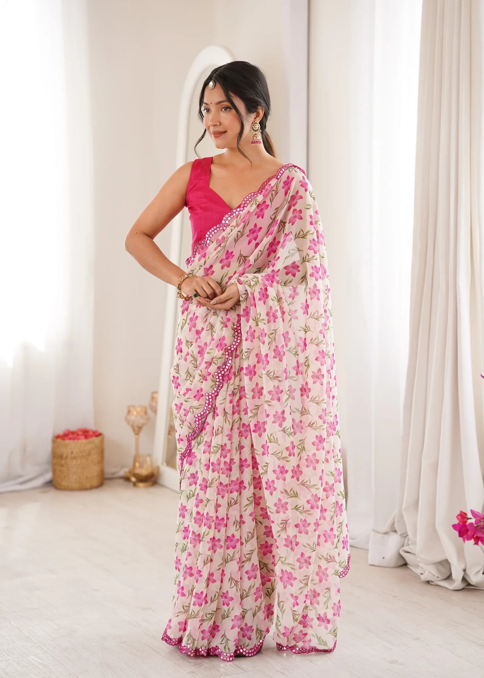 Pari 77 Heavy Georgette Floral Printed Saree Collection
