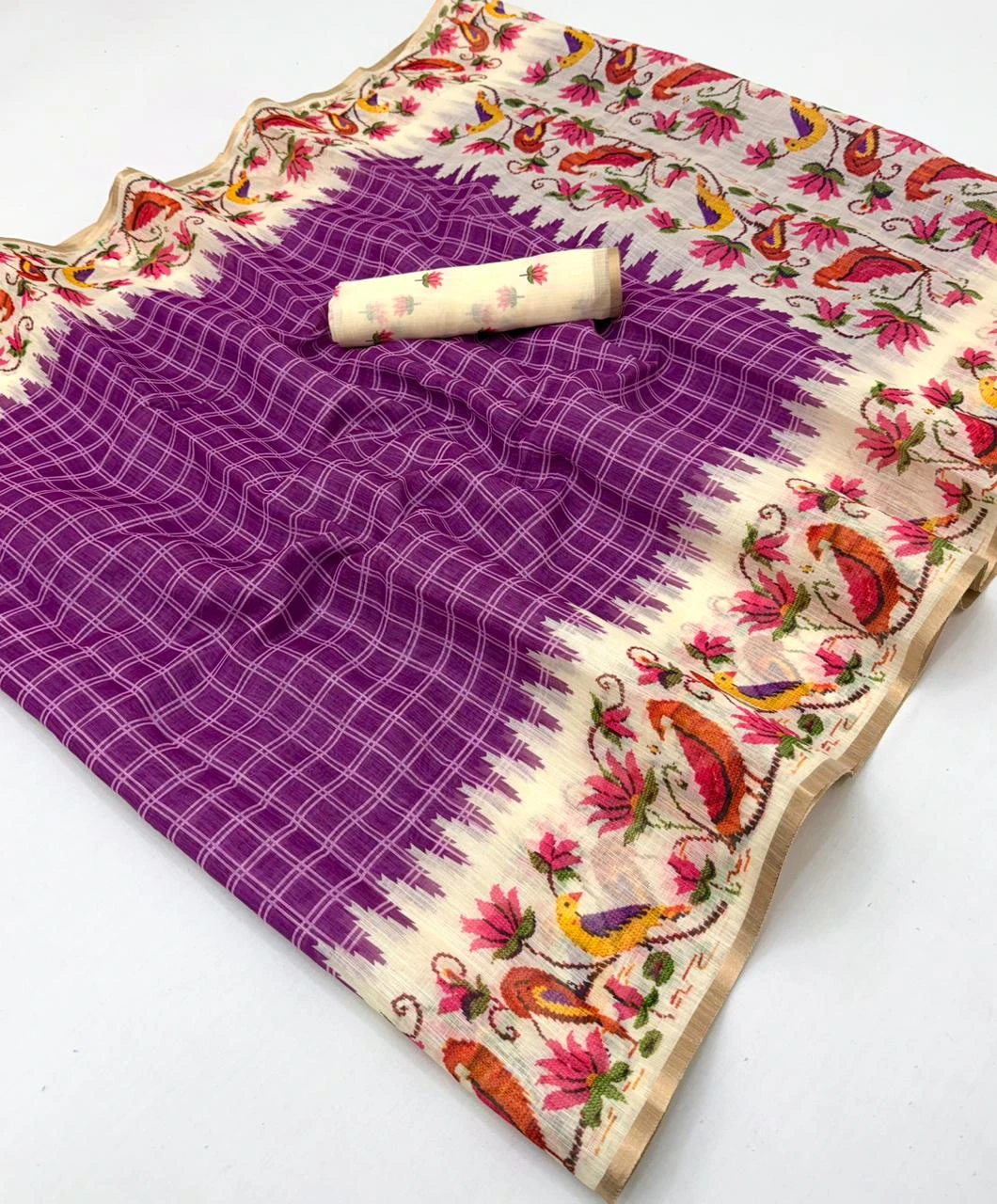 Rajyog Leena Soft Linen Zari Border Saree Collection