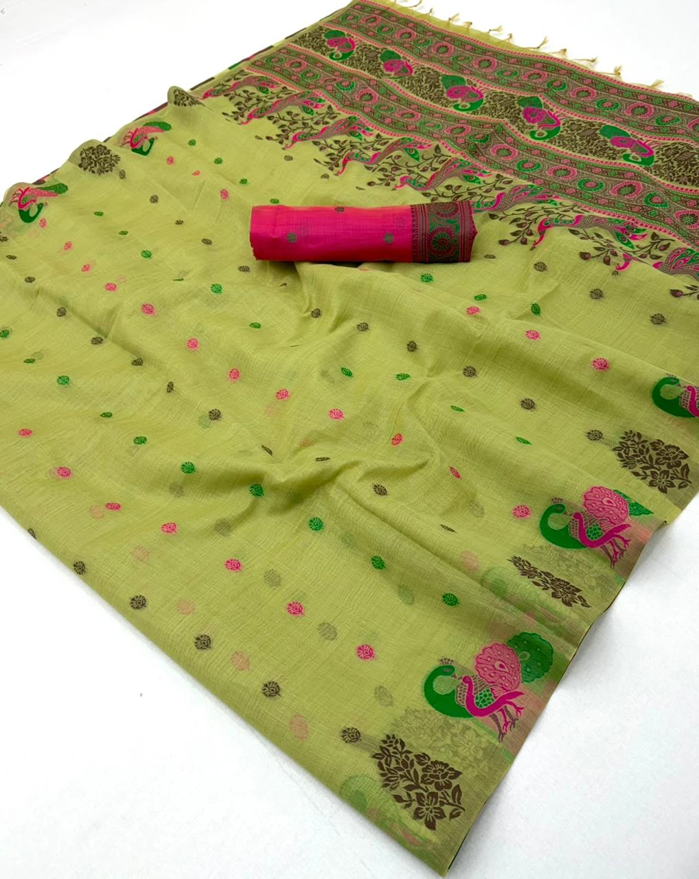 Rajyog Tapti D No 690001 to 06 Soft Cotton Weaving Worked Saree