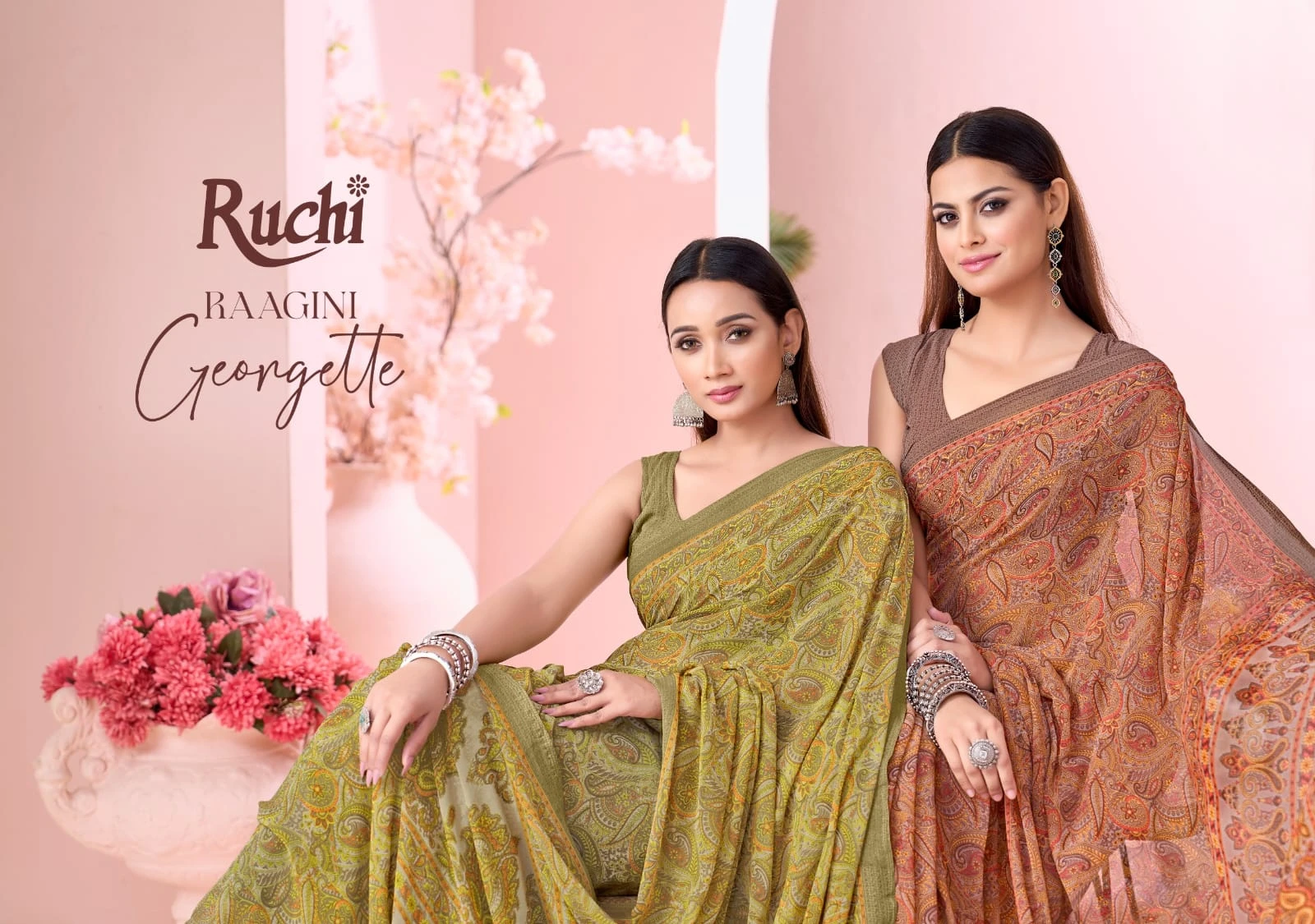 Ruchi Raagini Georgette Vol 45 Georgette Printed Saree
