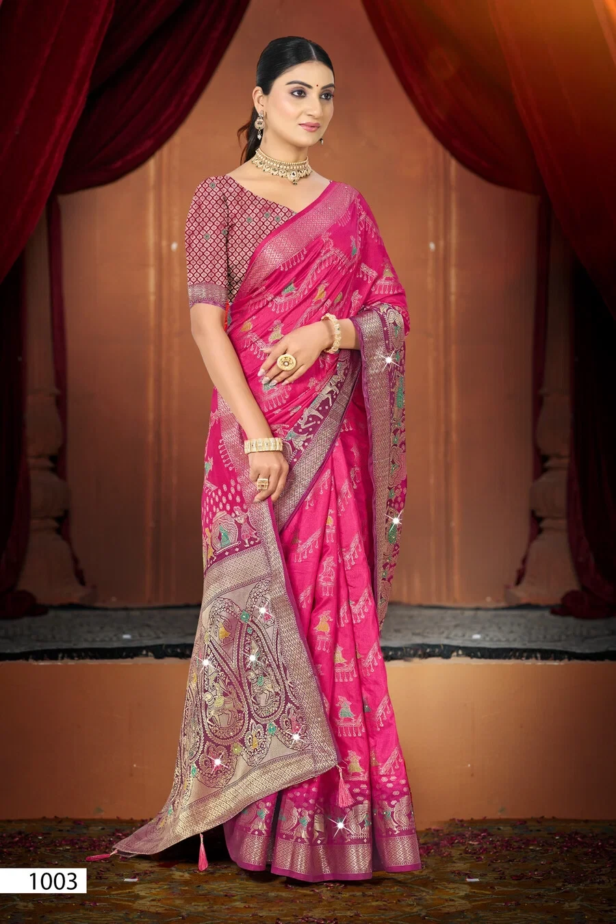 Saroj Kanak Dola Saroski Vol 1 Soft Dola Silk Saree Collection - Image 4