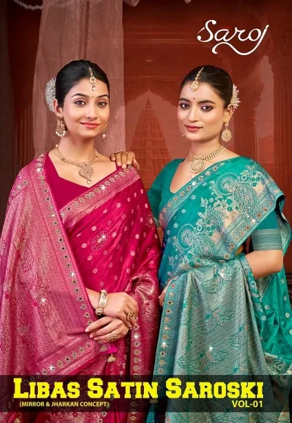 Saroj Libas Satin Saroski Vol 1 Satin Silk Saree Collection
