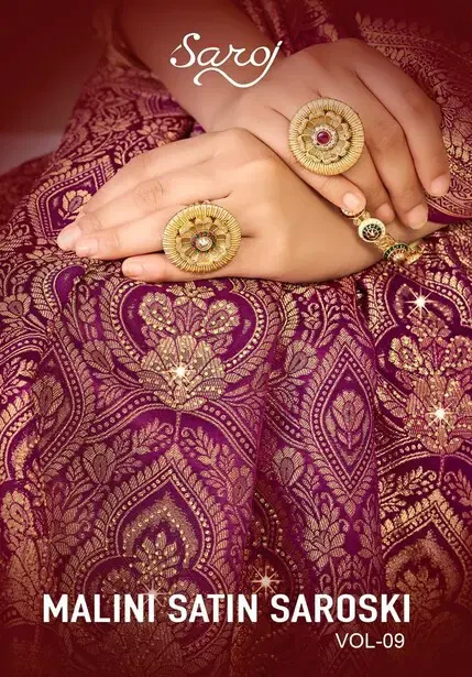 Saroj Malini Satin Saroski Vol 9 Satin Silk Saree Collection