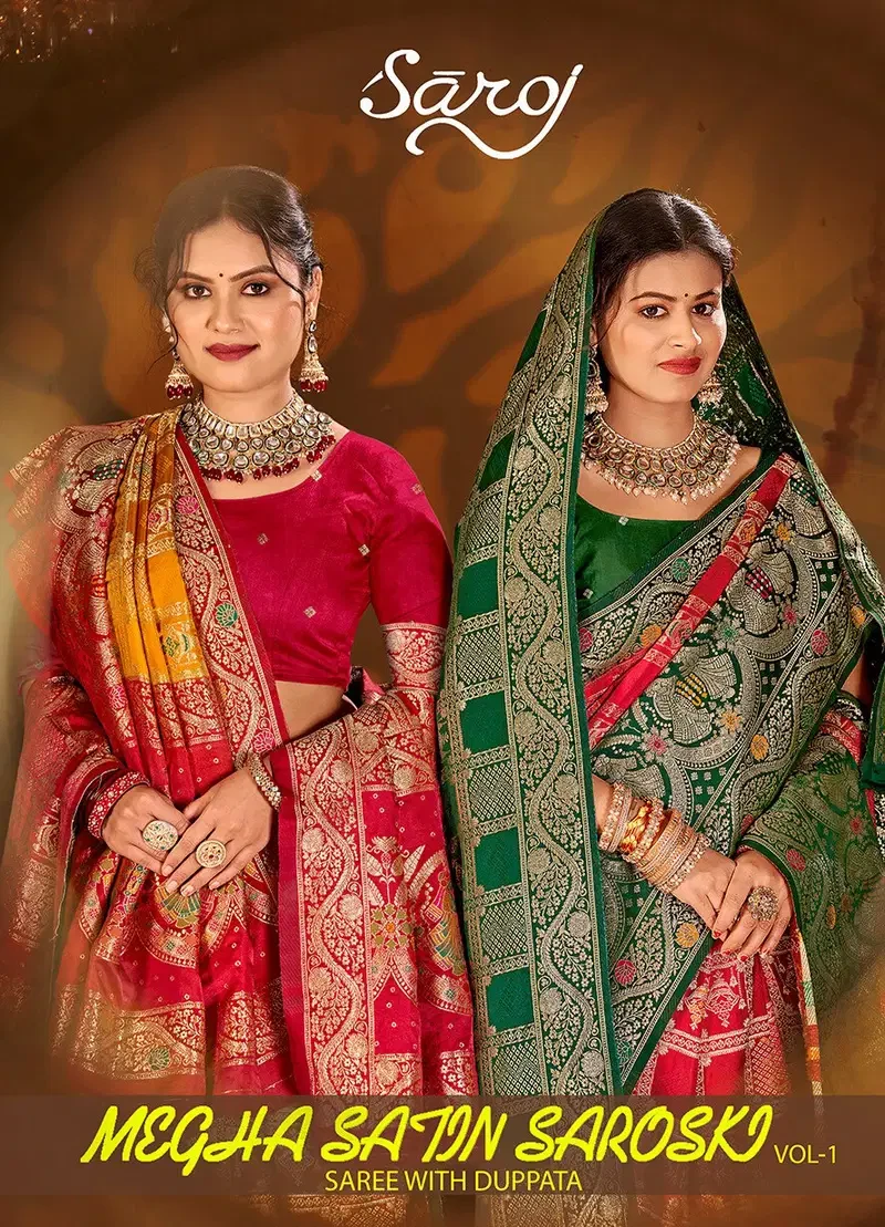 Saroj Megha Satin Saroski Dupatta Vol 1 Satin Silk Collection