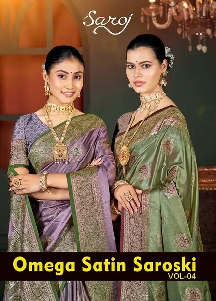 Saroj Omega Satin Silk Vol 4 Satin Silk Saree Collection