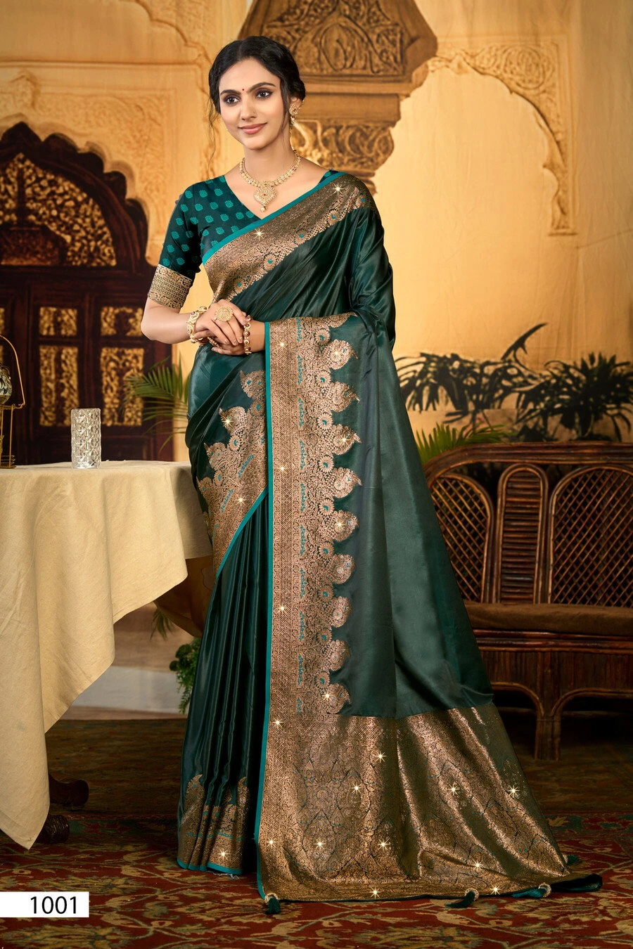 Saroj Sophia Satin Saroski Vol 8 Satin Silk Saree Collection - Image 2