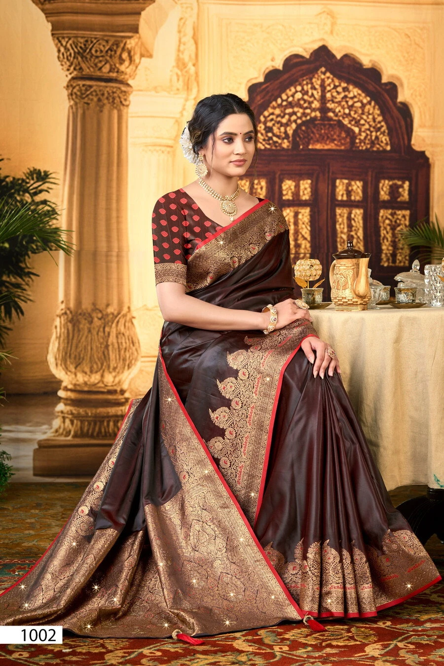 Saroj Sophia Satin Saroski Vol 8 Satin Silk Saree Collection - Image 3