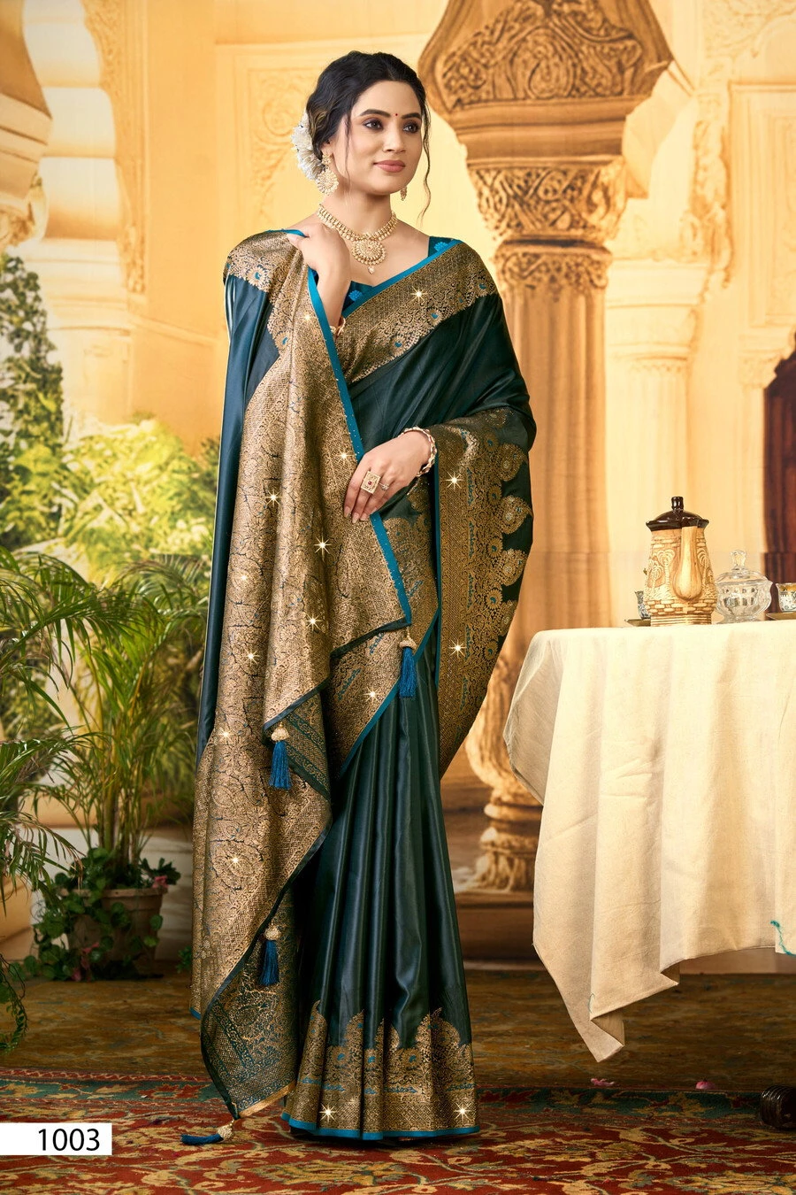 Saroj Sophia Satin Saroski Vol 8 Satin Silk Saree Collection - Image 4