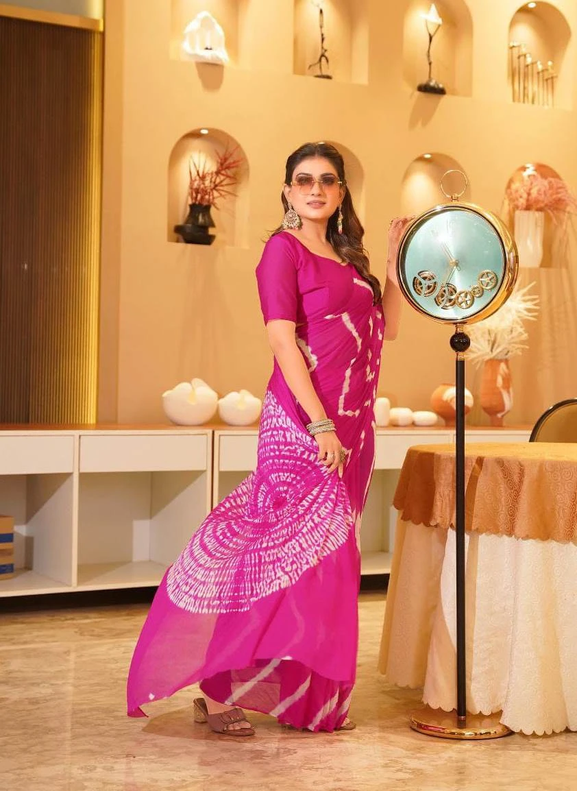 Sb Shibori Pure Chinon Fancy Saree Collection - Image 11