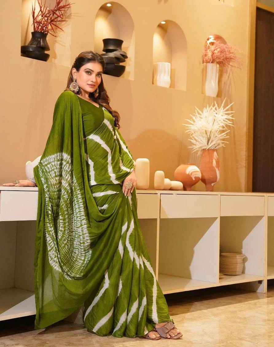 Sb Shibori Pure Chinon Fancy Saree Collection - Image 6