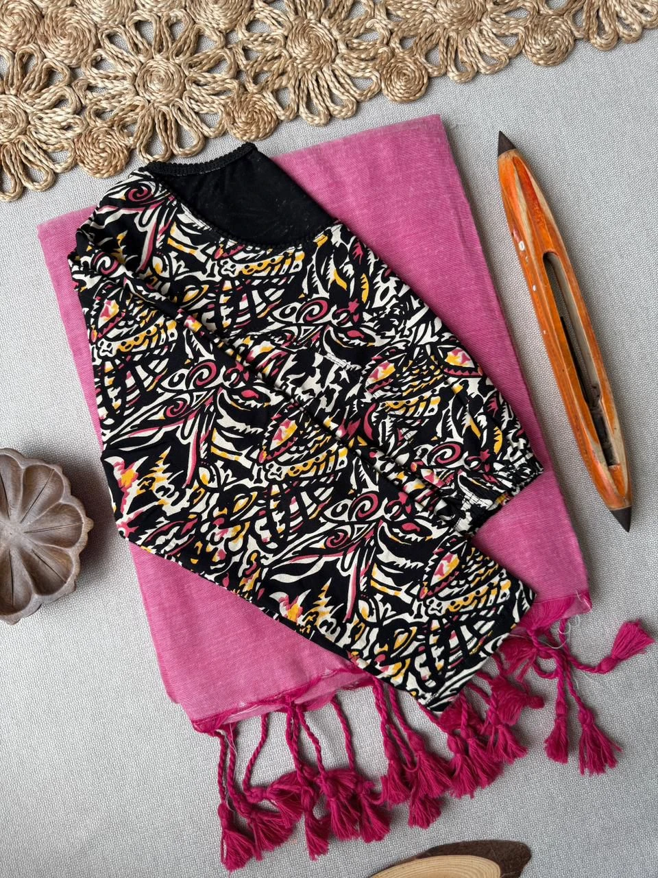 Sccf Ajrakh B Khadi Cotton Sarees Collection