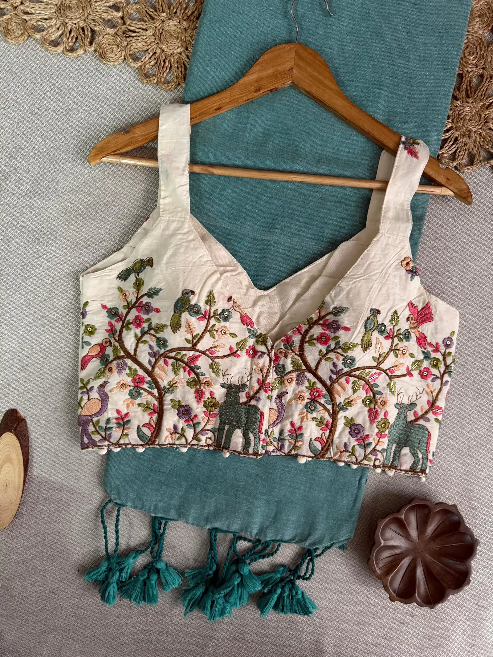 Sccf Fancy a Khadi Cotton Embroidered Sarees Collection