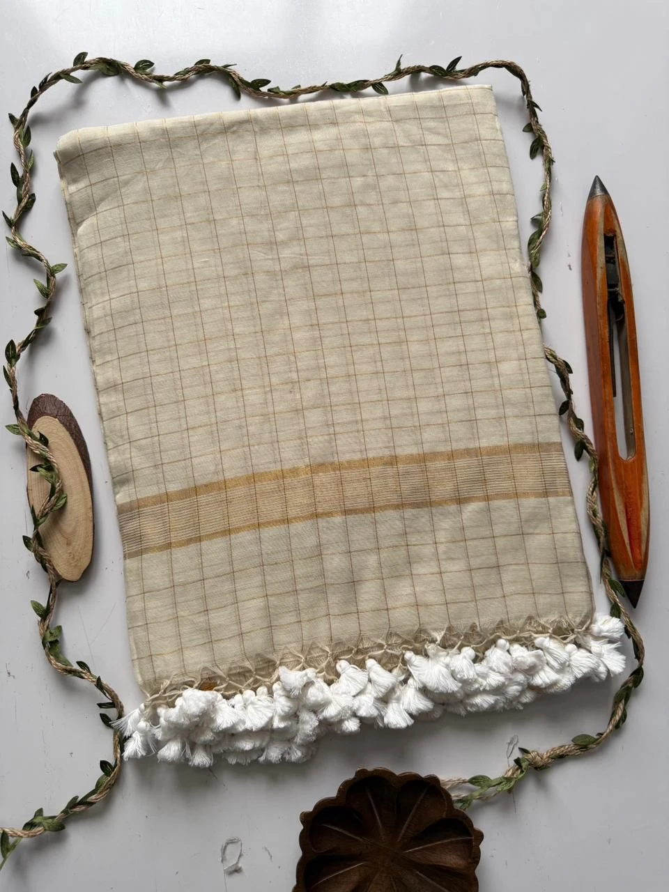 Sccf Mulchecks Mul Cotton Zari Woven Saree Collection