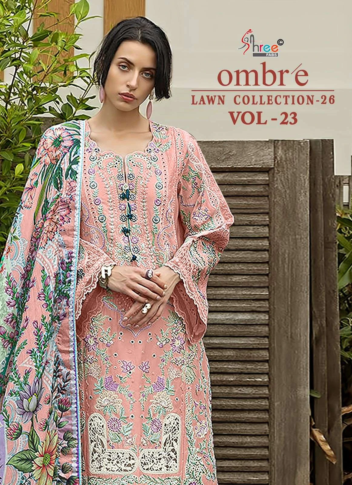 Shree Fab Ombre Lawn Collection 26 Vol 23