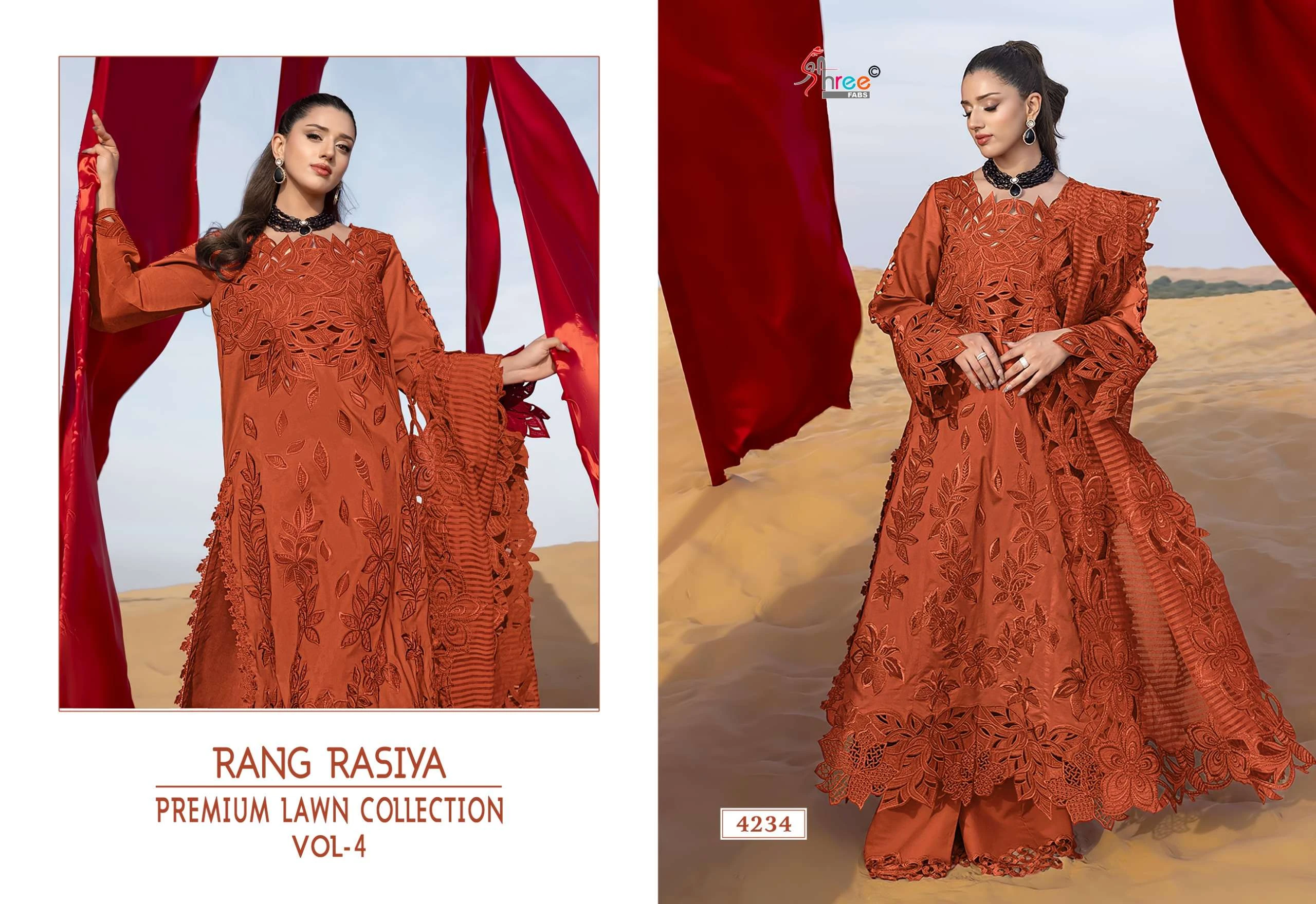 Shree Fab Rang Rasiya Premium Lawn Collection Vol 4 - Image 3