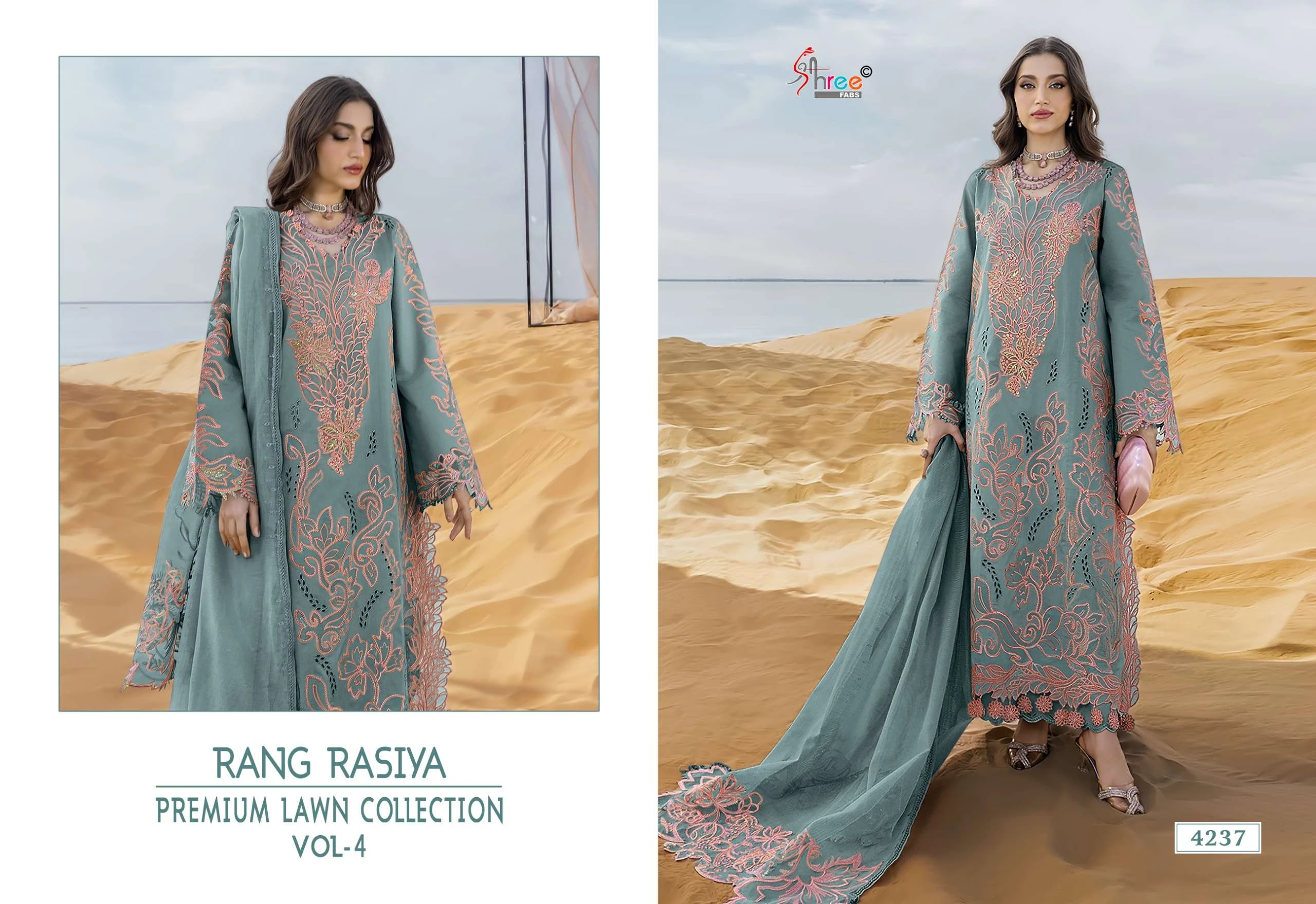 Shree Fab Rang Rasiya Premium Lawn Collection Vol 4 - Image 6