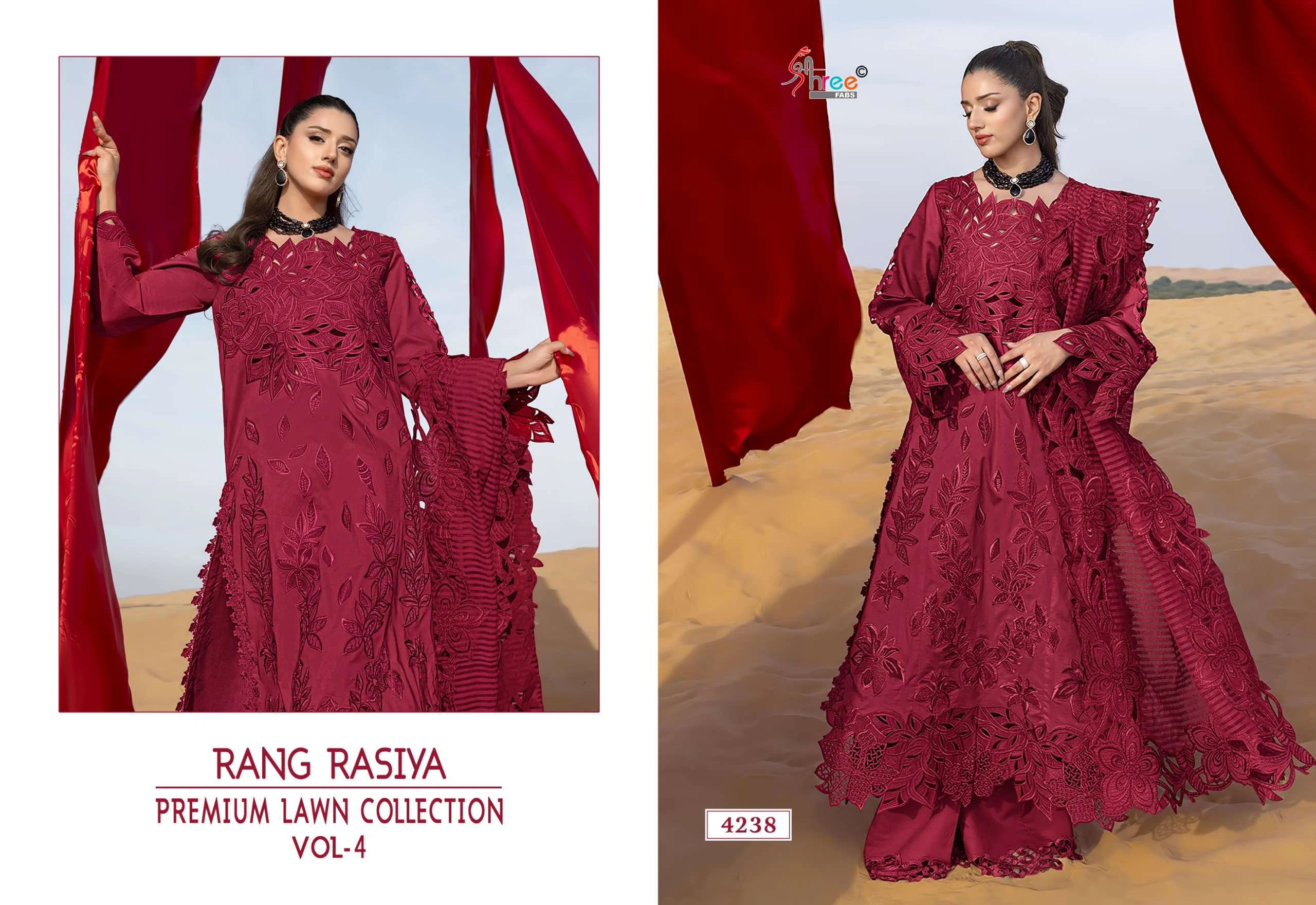 Shree Fab Rang Rasiya Premium Lawn Collection Vol 4 - Image 7