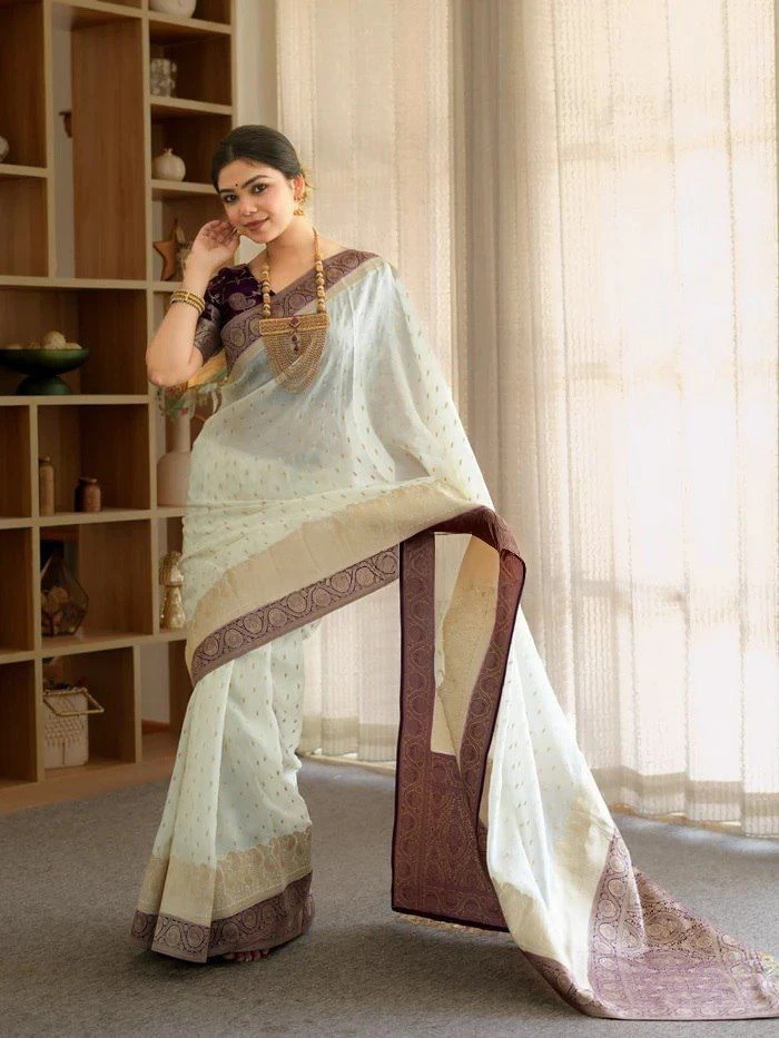 Soft Silk 6093 Lichi Silk Jacquard Work Saree Colelction