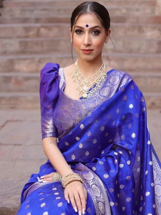 Soft Silk 7000 Lichi Silk Jacquard Work Saree Collection