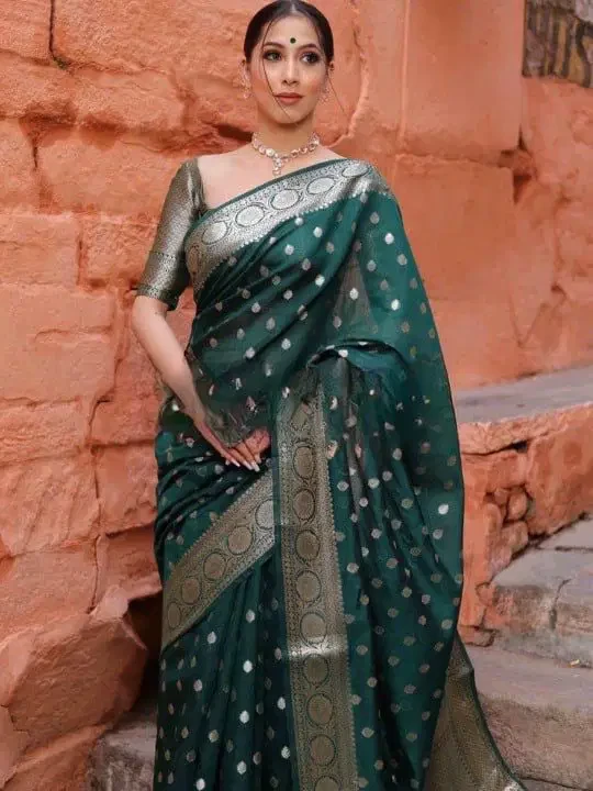 Soft Silk 7000 Lichi Silk Jacquard Work Saree Collection