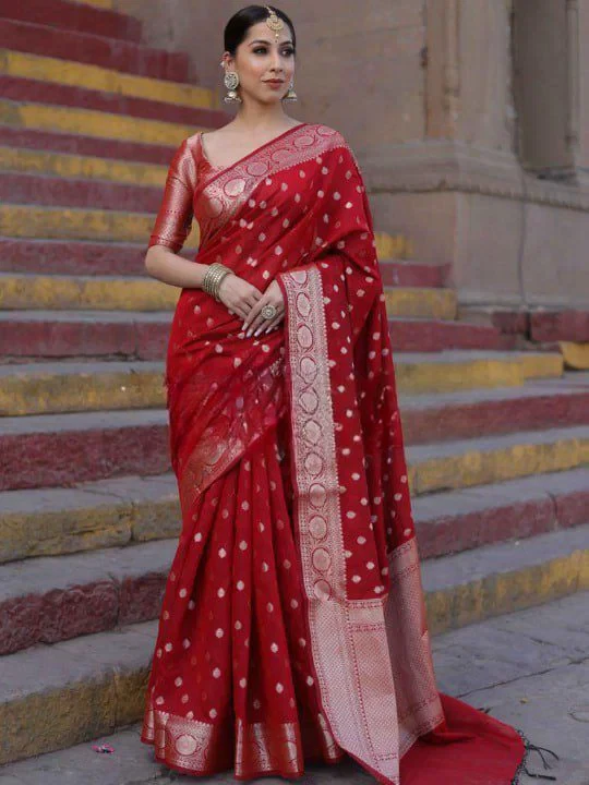 Soft Silk 7000 Lichi Silk Jacquard Work Saree Collection