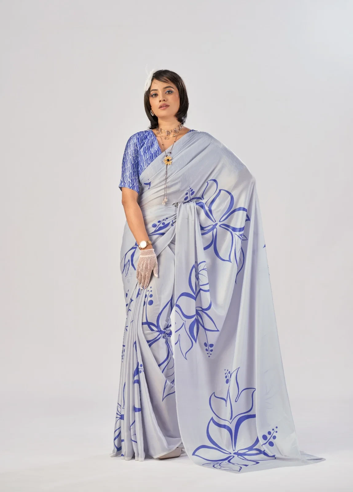 Taraa L 7016 Satin Silk Printed Party Wear Saree Collection
