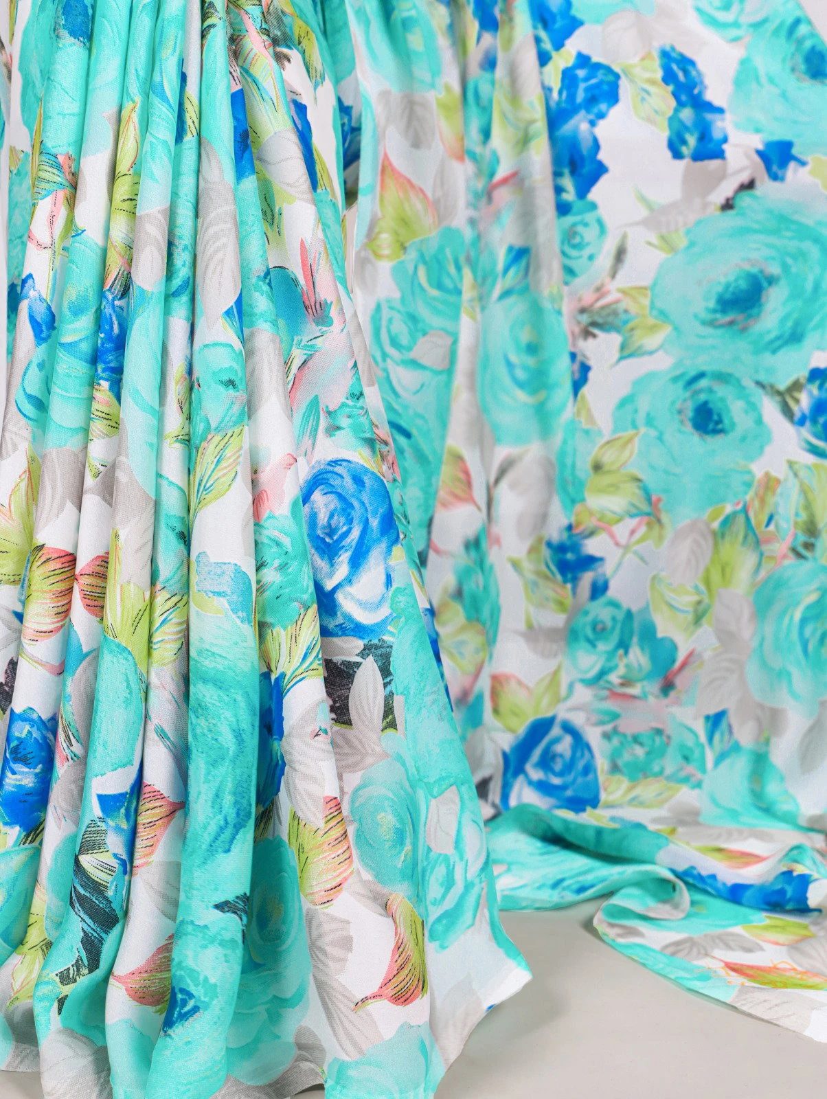 Taraa L 7017 Dull Satin Floral Printed Casual Wear Sarees - Image 9