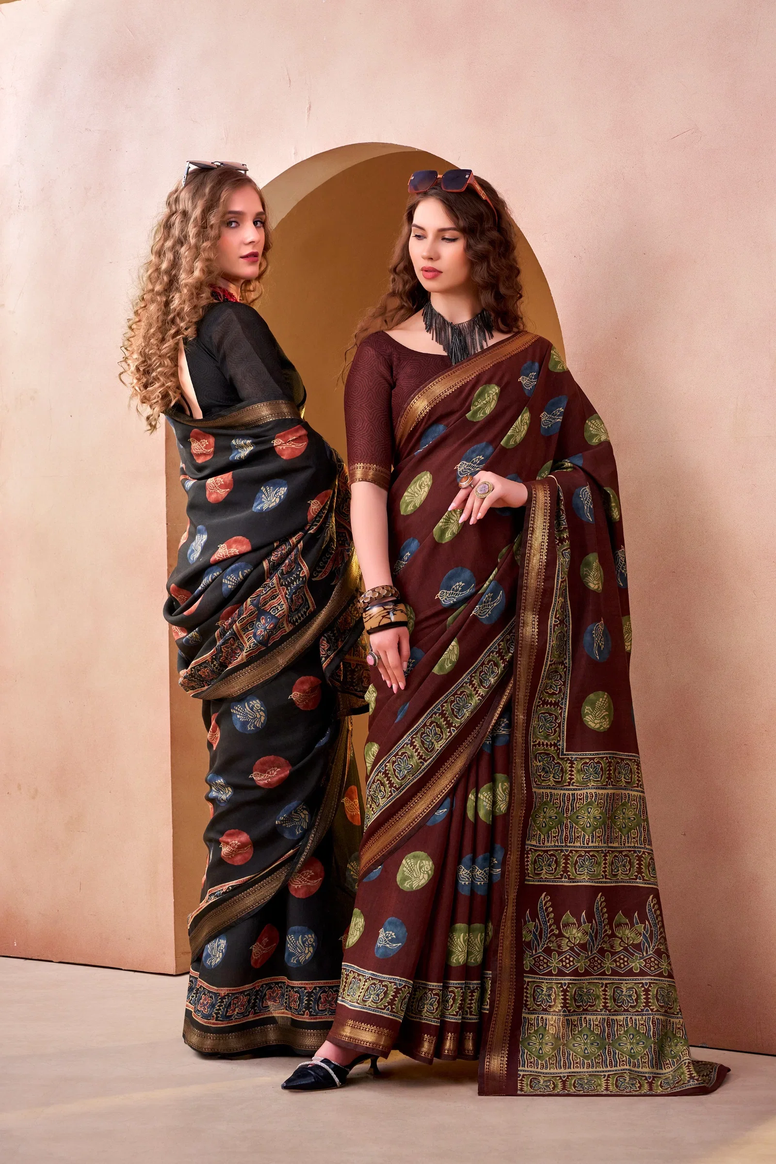 Taraa L 7211 Pv Chanderi Printed Casual Wear Saree Collection