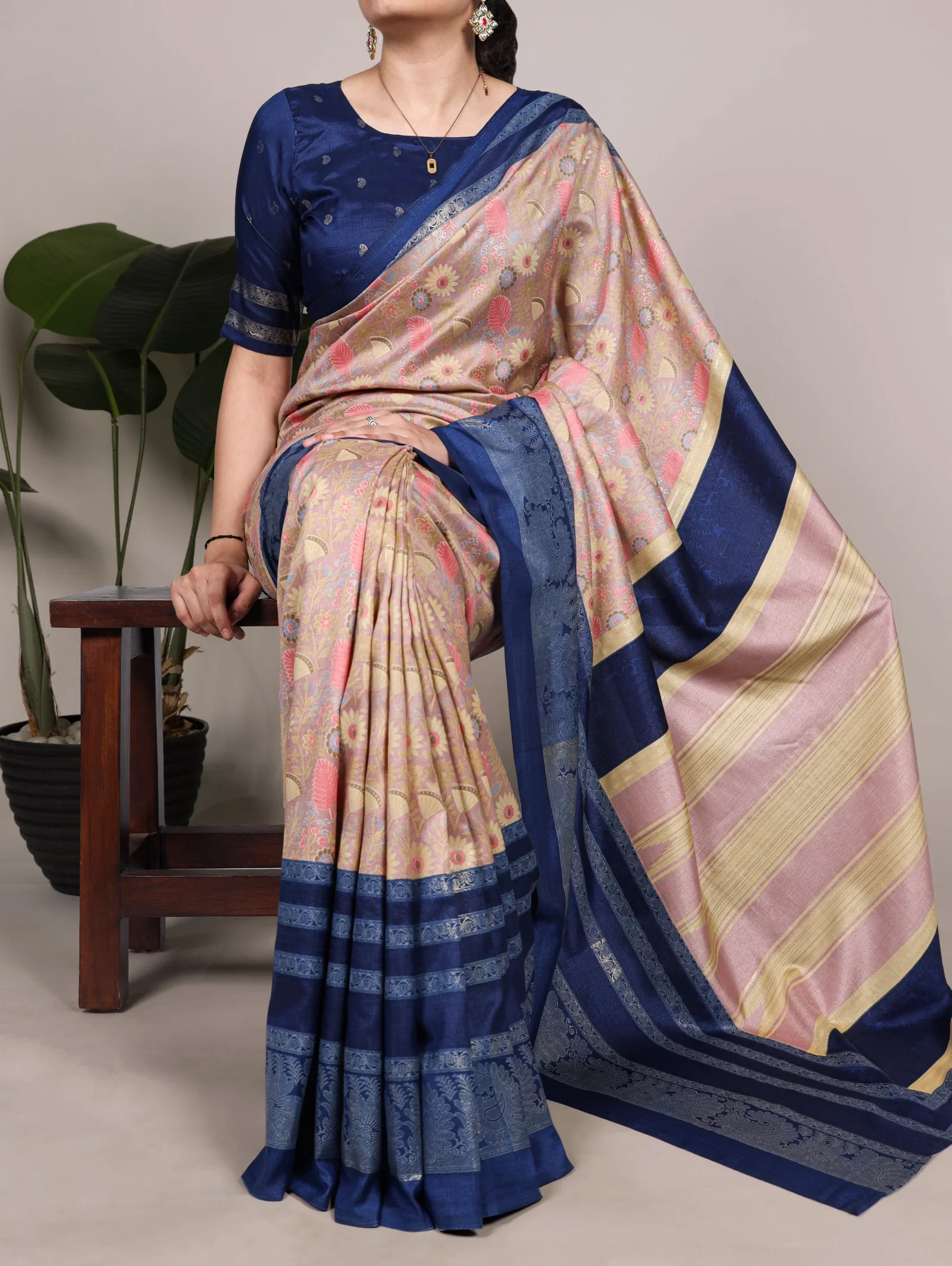 Taraa L 7302 Tasar Silk Floral Printed Saree Collection