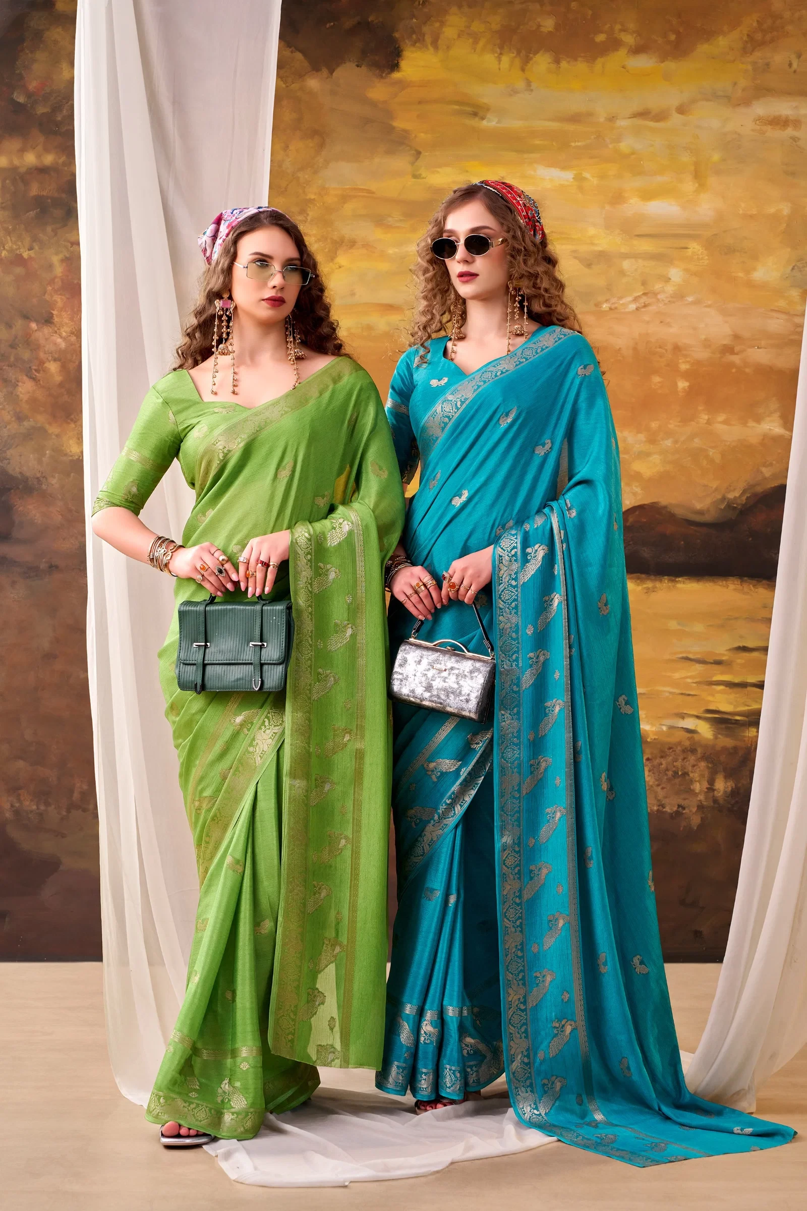 Taraa L 7913 Crepe Weaving Work Festival Wear Saree Collection