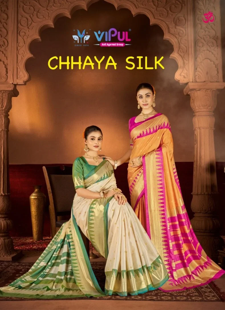 Vipul Chhaya Silk Printed Soft Silk Saree Collection