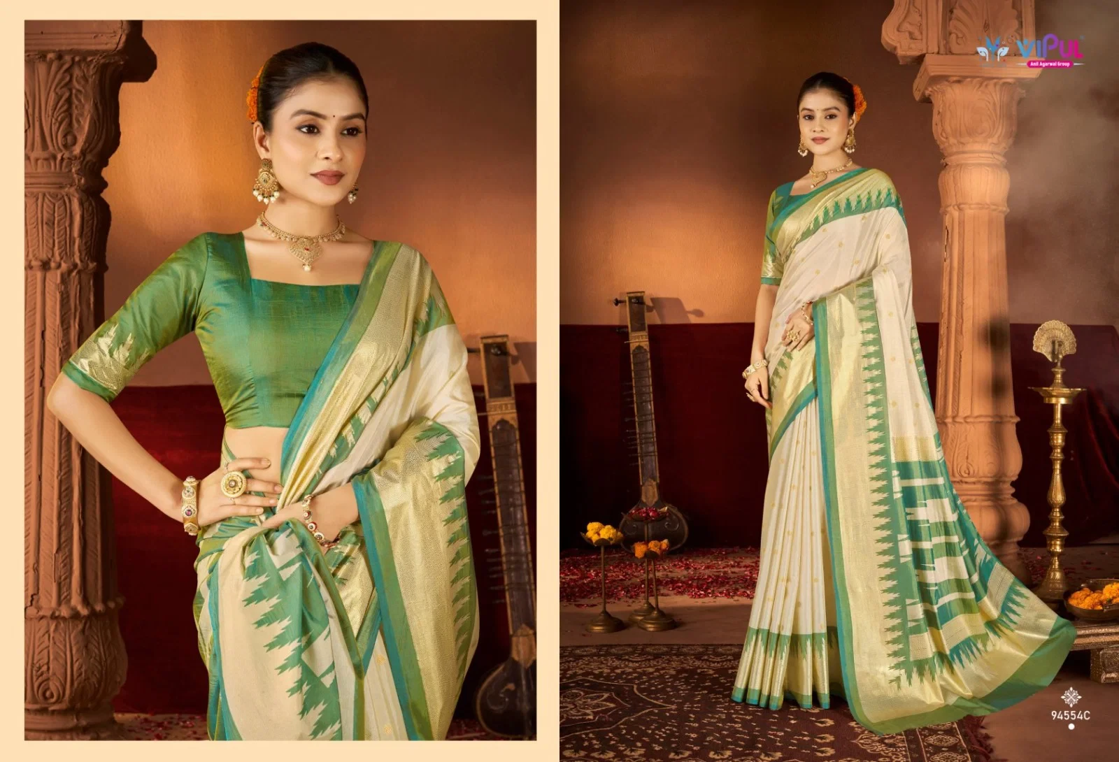 Vipul Chhaya Silk Printed Soft Silk Saree Collection