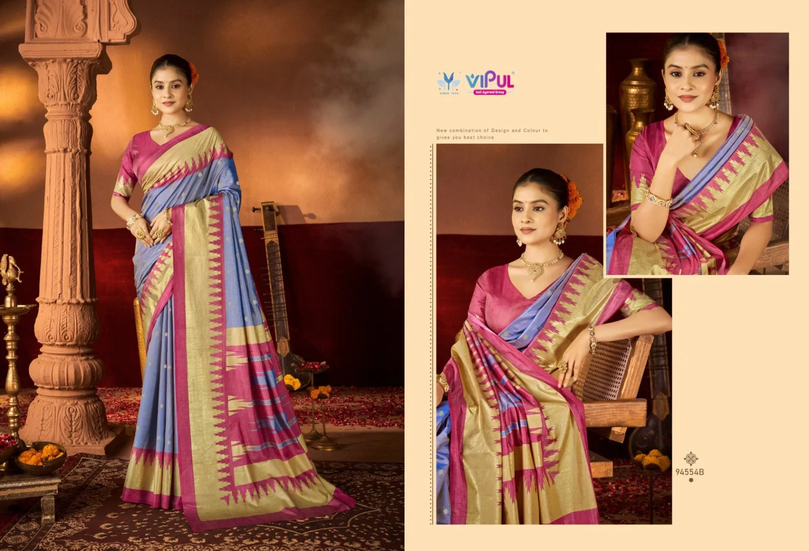 Vipul Chhaya Silk Printed Soft Silk Saree Collection