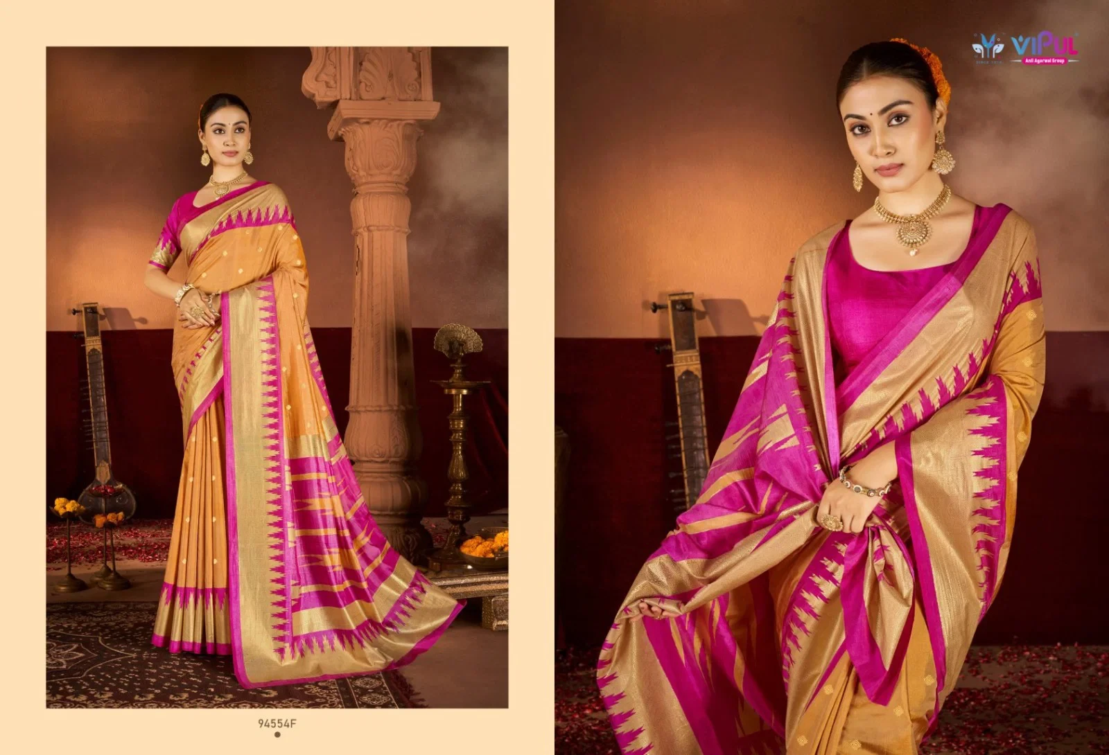 Vipul Chhaya Silk Printed Soft Silk Saree Collection