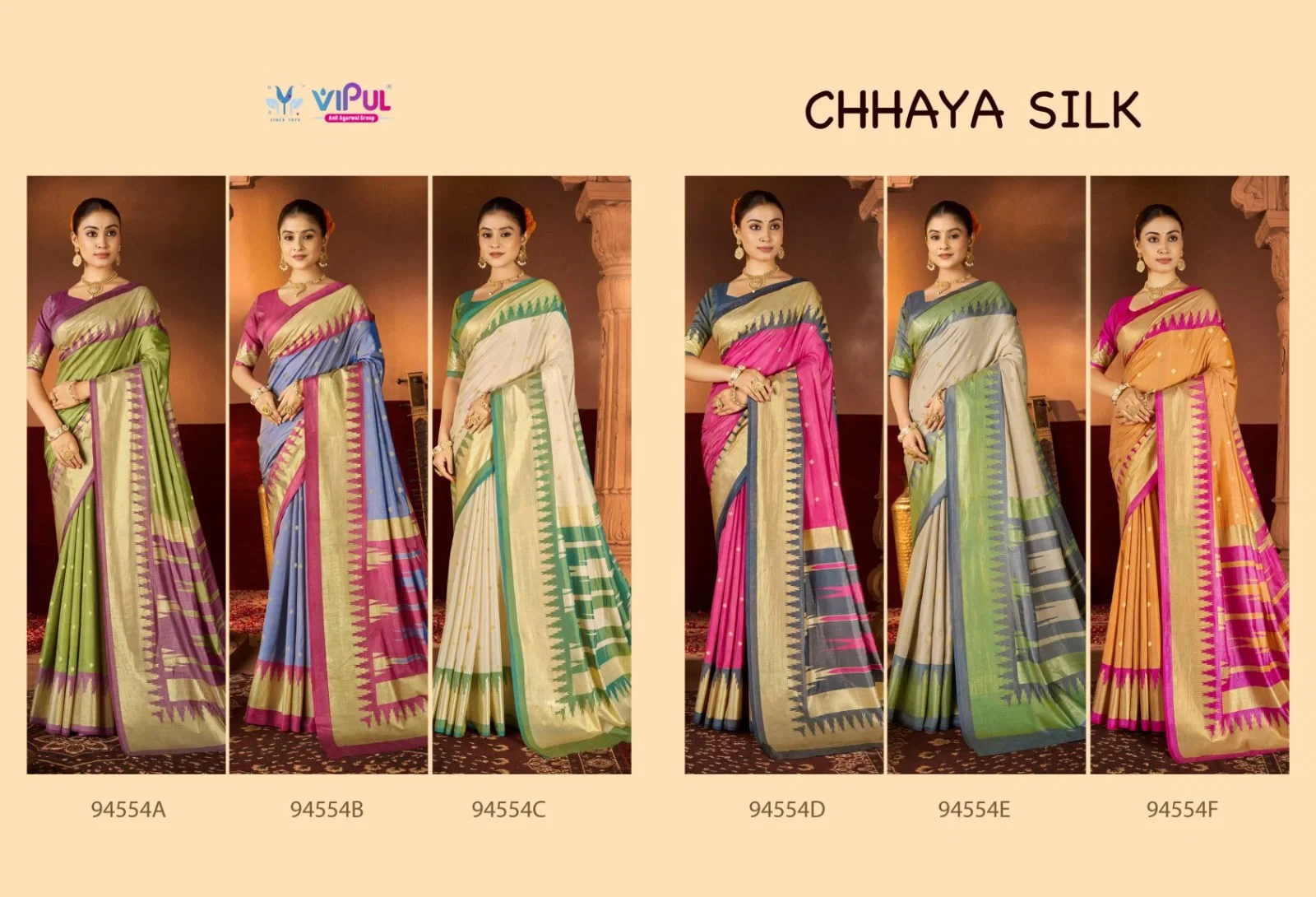 Vipul Chhaya Silk Printed Soft Silk Saree Collection