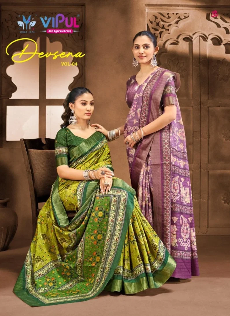 Vipul Devsena Vol 4 Weight Less Printed Saree Collection