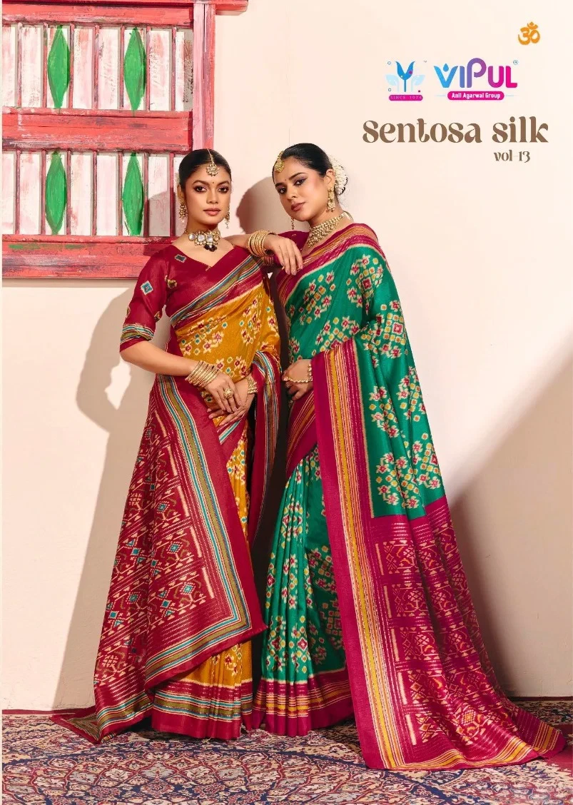 Vipul Sentosa Silk Vol 13 Silk Printed Saree Collection